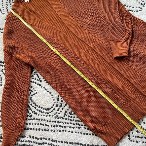 BP Cotton Open Front Long Cardigan Sweater - Picture 4 of 8